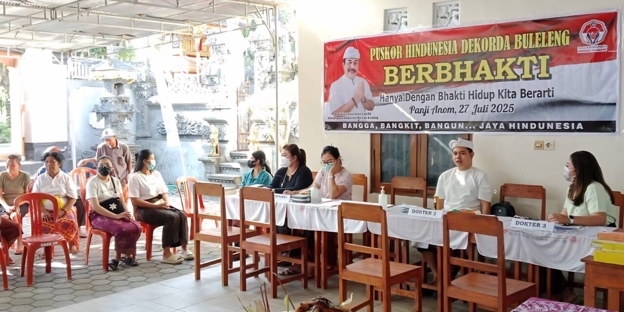Safari Kesehatan Puskor Hindunesia Sasar Pasraman Kundalisada, Tingkatkan Kualitas Kesehatan Umat di Desa Panji Anom
