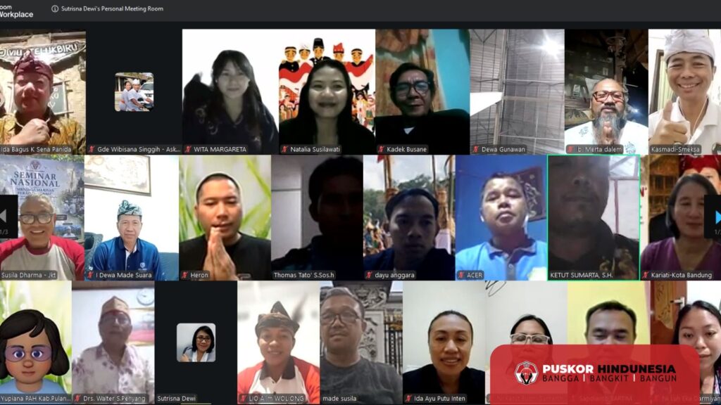 Peserta Webinar Mengenal Hindu Kaharingan bersama Drs Walter S Penyang