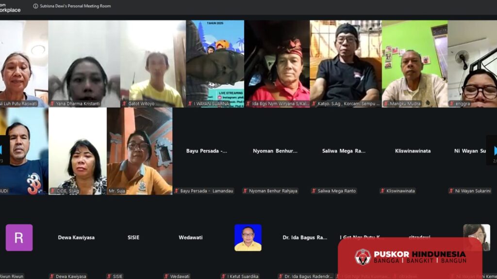 Peserta Webinar Mengenal Hindu Kaharingan bersama Drs Walter S Penyang