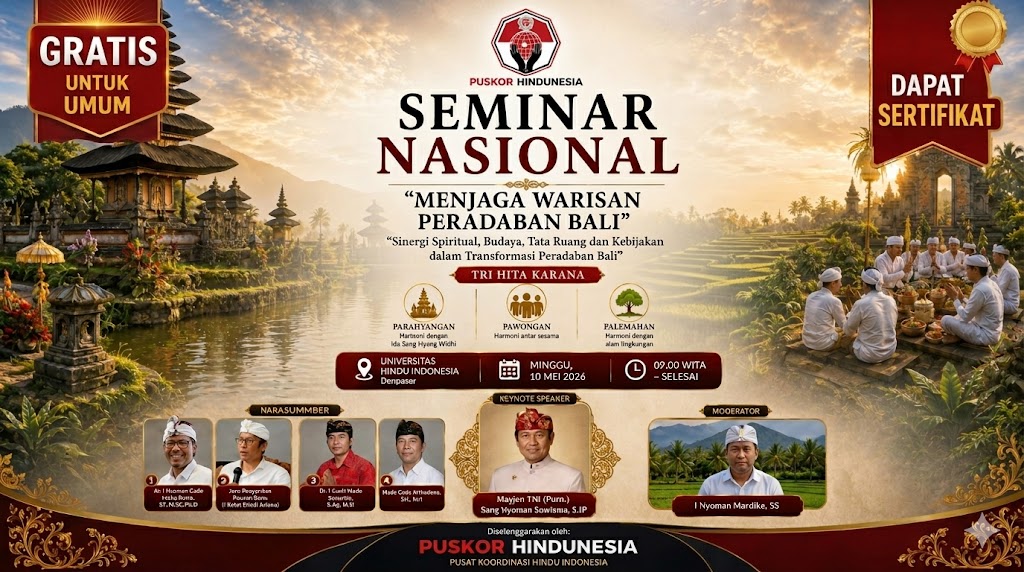 Jaga Warisan Bali: Seminar Nasional Puskor Hindunesia 2026