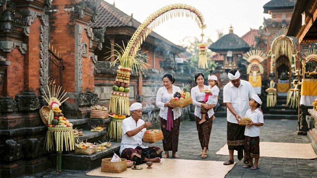 Suasana Galungan di Keluarga Hindu Bali Pada Umumnya