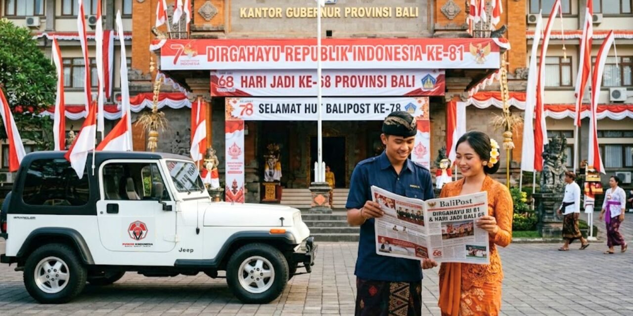 Dekornas Puskor Hindunesia Ucapkan Dirgahayu RI Ke-81, HUT BaliPost Ke-78, dan Hari Jadi Bali Ke-68
