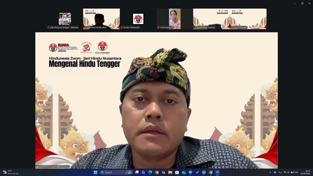 Sandhi Primayudhi Binroh Hindu Telkom Group Dalam Sambutannya - Sebagai salah satu Partner dan Sponsor Hindunesia Zoom bersama Puskor Hindunesia