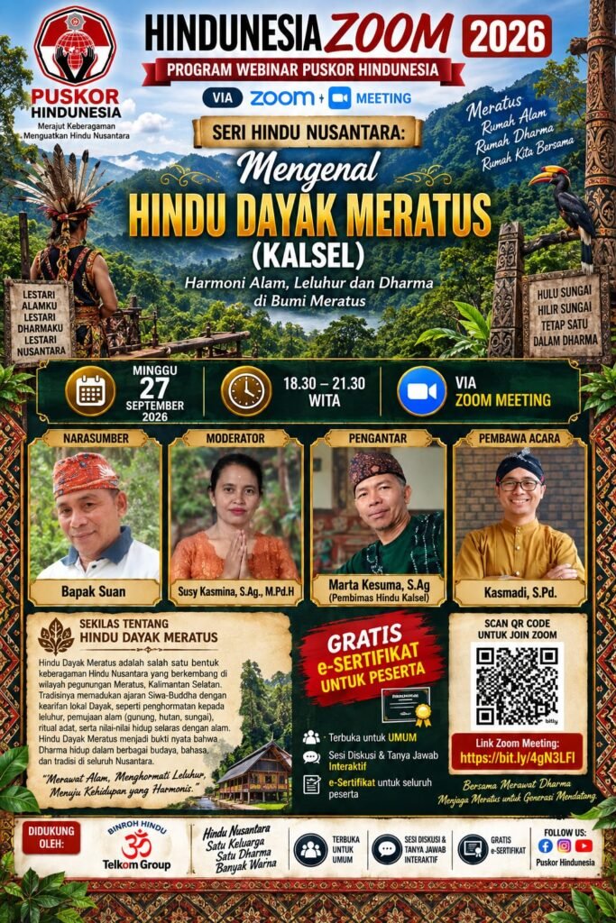 Flyer Hindunesia Zoom - Dayak Meratus Kalsel