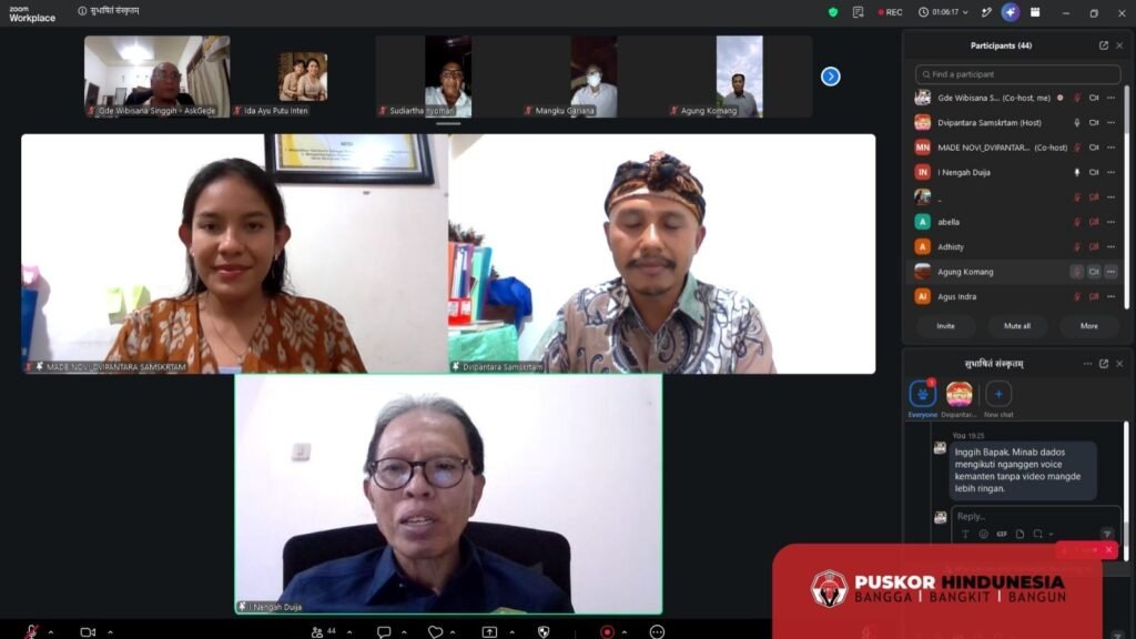 Moderator Pemateri dan Dirjen Bimas Hindu