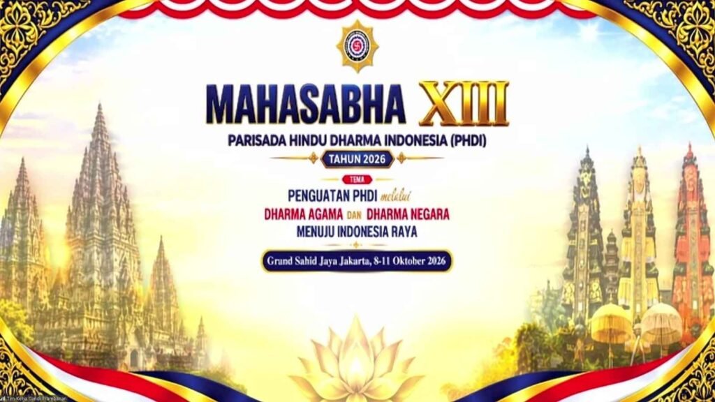 Banner Official Mahasabha XIII Parisada Hindu Dharma Indonesia Tahun 2026