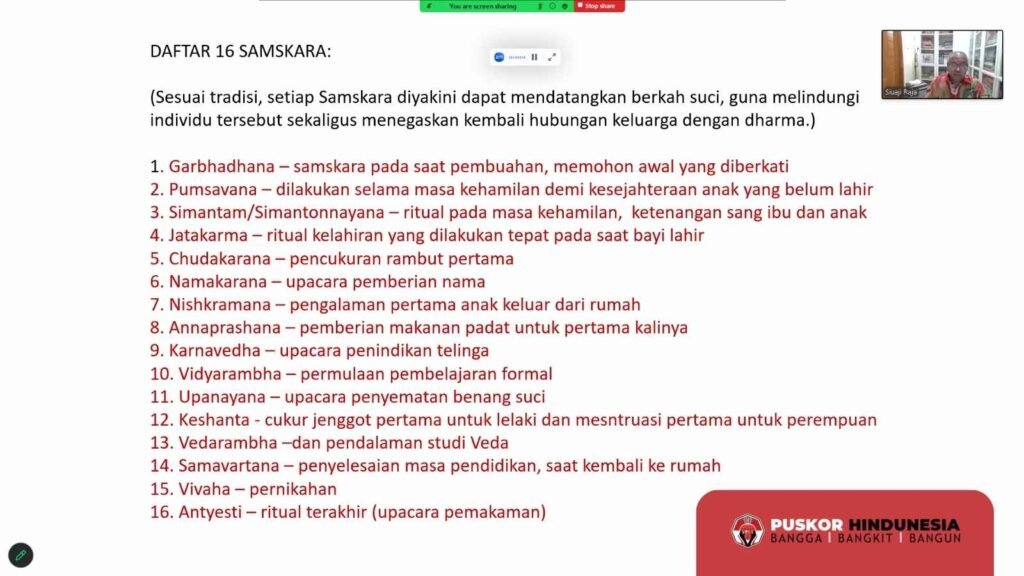 Enam Belas Samskara atau Tradisi Hindu Tamil Yang Menegaskan Kembali Hubungan Keluarga Dengan Dharma