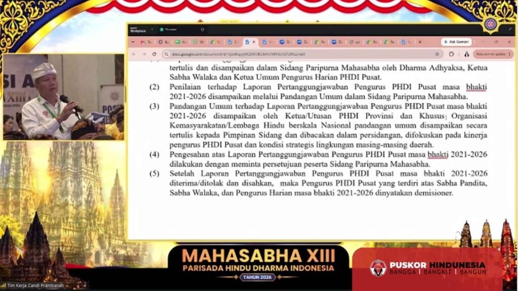 Ketua Puskor Hindunesia Kembali Memberikan Masukan di Poin 3