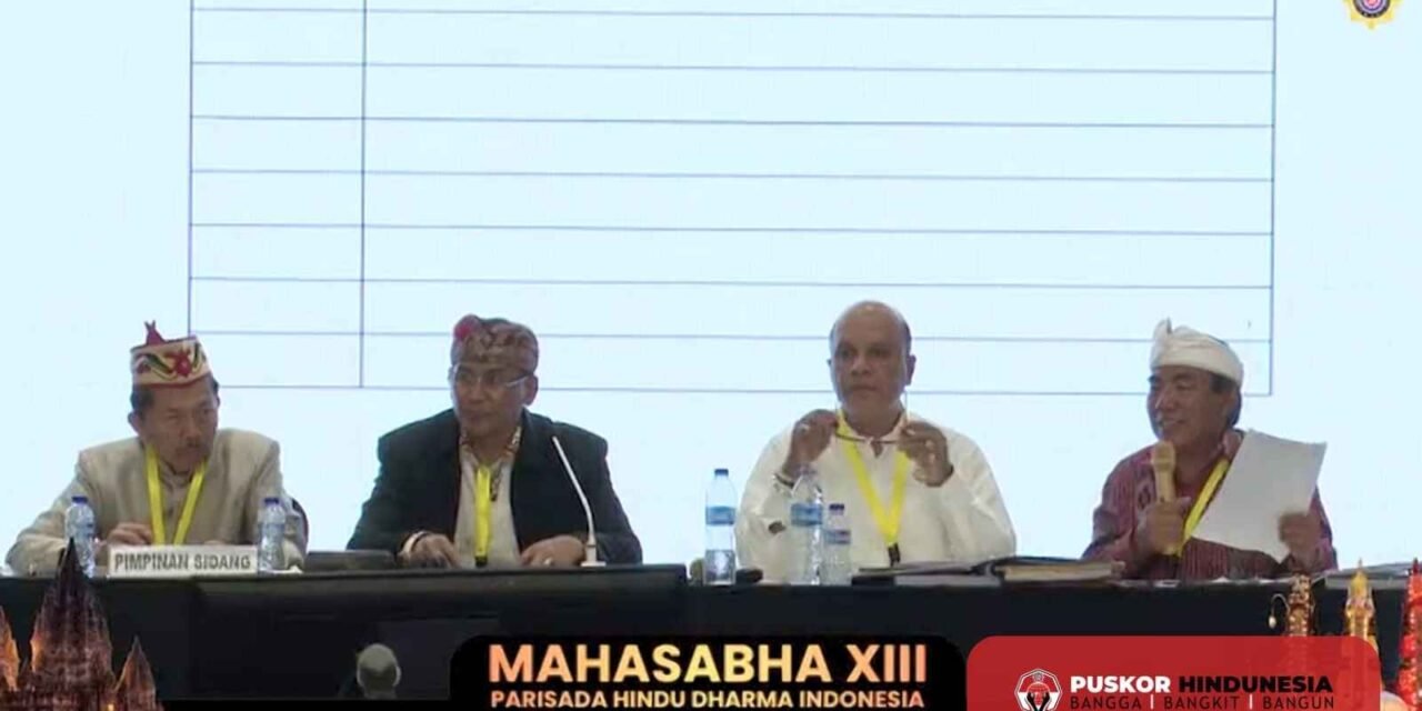 Tiga Pimpinan Tertinggi PHDI Masa Bakti 2026-2031 Resmi Ditetapkan di Mahasabha XIII
