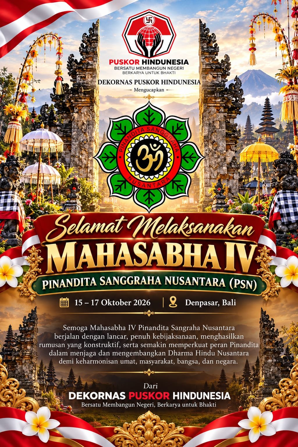 Selamat Mahasabha IV PSN dari Puskor Hindunesia